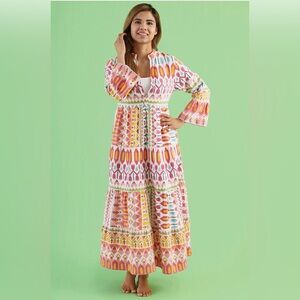 Pretty Annie Selke Pine Cone Hill Alba Flannel Nightdress XS/S Comfy Warm